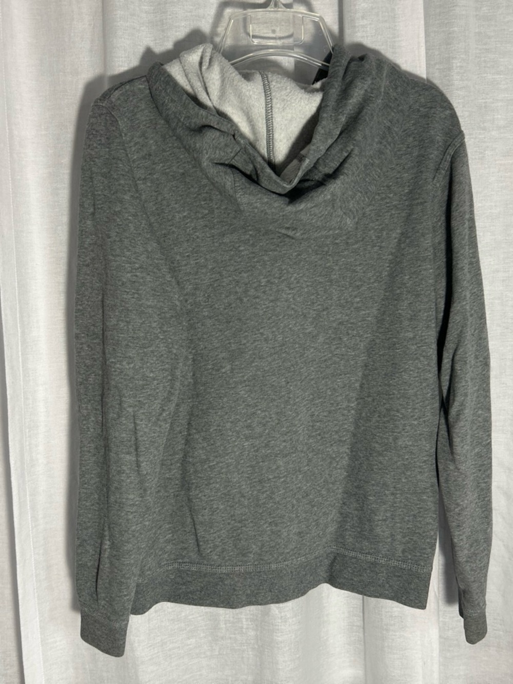 Youth | YXL | Nike Gray Full-Zip Hoodie with Swoosh Logo - Picture 4 of 4